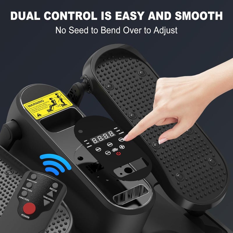 OSCILLATING SLIM Under Desk Elliptical Machine, Electric Seated Pedal Exerciser,Elliptical Leg Exercisers for Seniors,Mini Ellipse Leg Exerciser with Remoter,12 Adjustable speeds Pedal Exerciser - Image 2